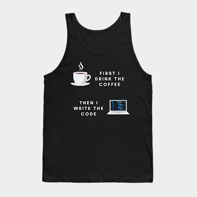 First I drink the coffee then I write the code Tank Top by SoftwareDev